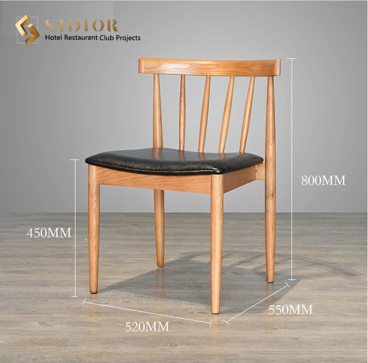 ODM PU Leather Solid Wood Dining Chair