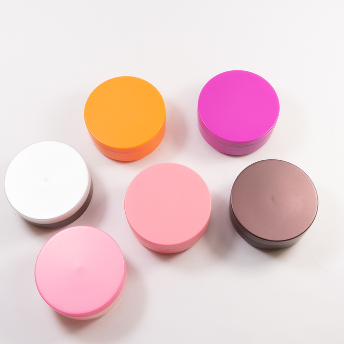50ml 100ml 200ml Thick Single Wall PET Plastic Jars With Lid