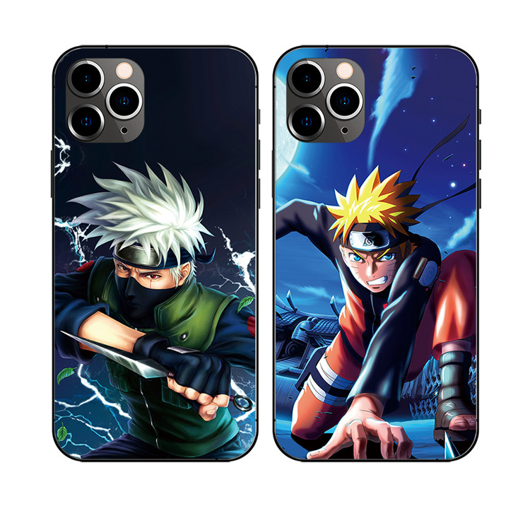 Black Anime 3D Lenticular Flip Phone Case For Iphone 11