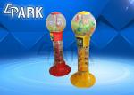 1 Player Amusement Game Machines , Capsule Toy Coin Vending Machine Red And