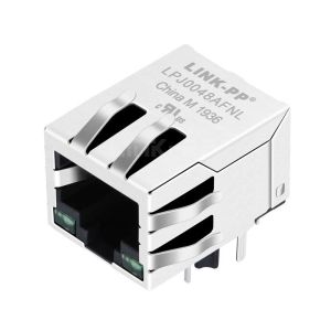 Pulse J0048D21M Compatible LINK-PP LPJ0048AFNL 10/100 Base-T Tab Down Green/Green Led 1 Port Ethernet integrated RJ45 FastJacks
