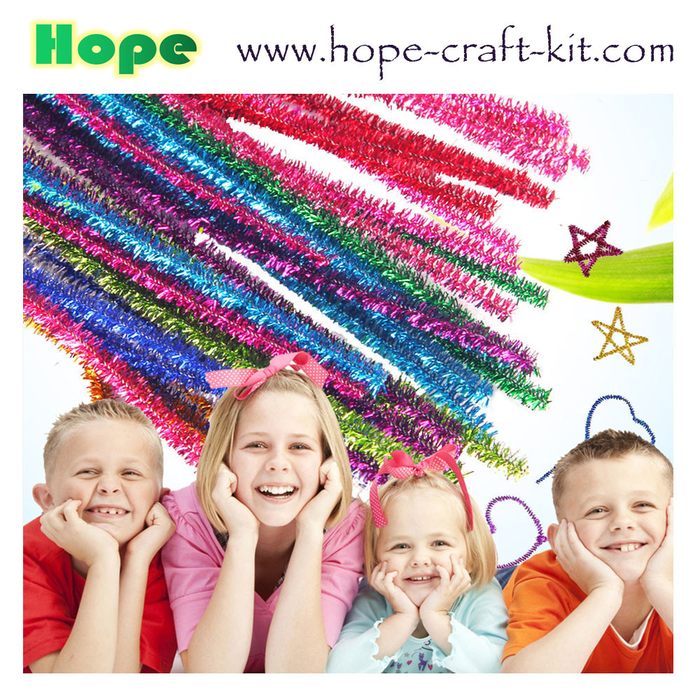 Wavy Wave shape Pipe cleaner chenille stems for children DIY hand craft kit and hobbies STEM INNOVATION material