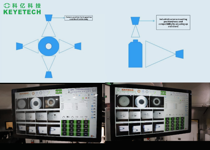 60mm-90mm Pharma Bottle Visual Inspection System Equipment with image cameras
