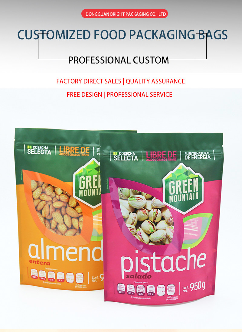 Premium Matte Stand-Up Bags With Partial Display Window – Custom Sizes, Zipper Seal, Food-Grade For Dried Fruits & Nuts