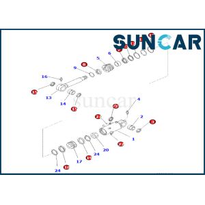 707-99-42551 7079942551 Bucket Cylinder Seal Kit Fits PC60-8 Komatsu Bucket Cylinder Service Kit