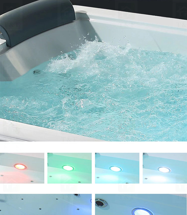 2 Person Whirlpool Acrylic Jacuzzi Tub Home Improvement Independent Water Massage
