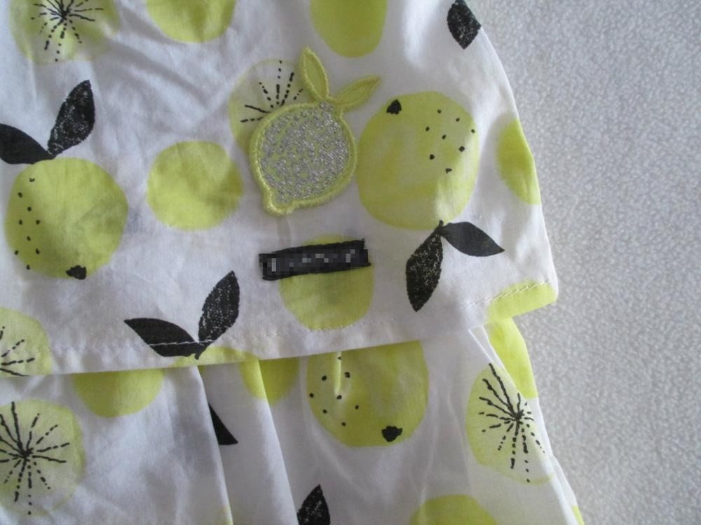 Cotton Woven Pretty Baby Girl Dresses Fruit Summer Sleeveless Dress