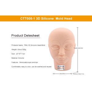 IPM Material Semi PMU Practice 3D Model Head With Removable Eyes And Lips New