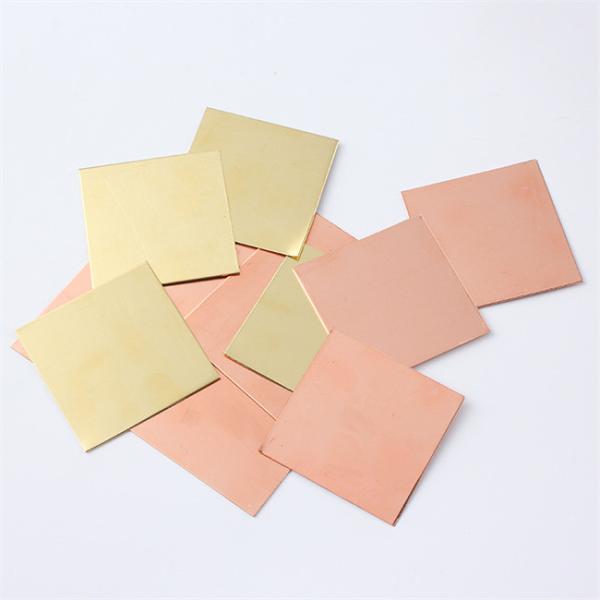 Customized Thickness Red Copper Plate C26800 C27200 Shiny Colour Cu Sheet Large