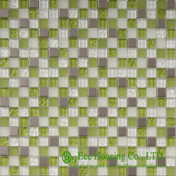 Acid-proof Glass Crystal Mosaic Tile For home decoration,China Glass mosaic