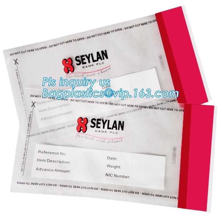 Document safe tamper proof bank deposit bag, Steb Plastic Money Pe Bank Deposit Coin Security Pouch Bags With Seal For C
