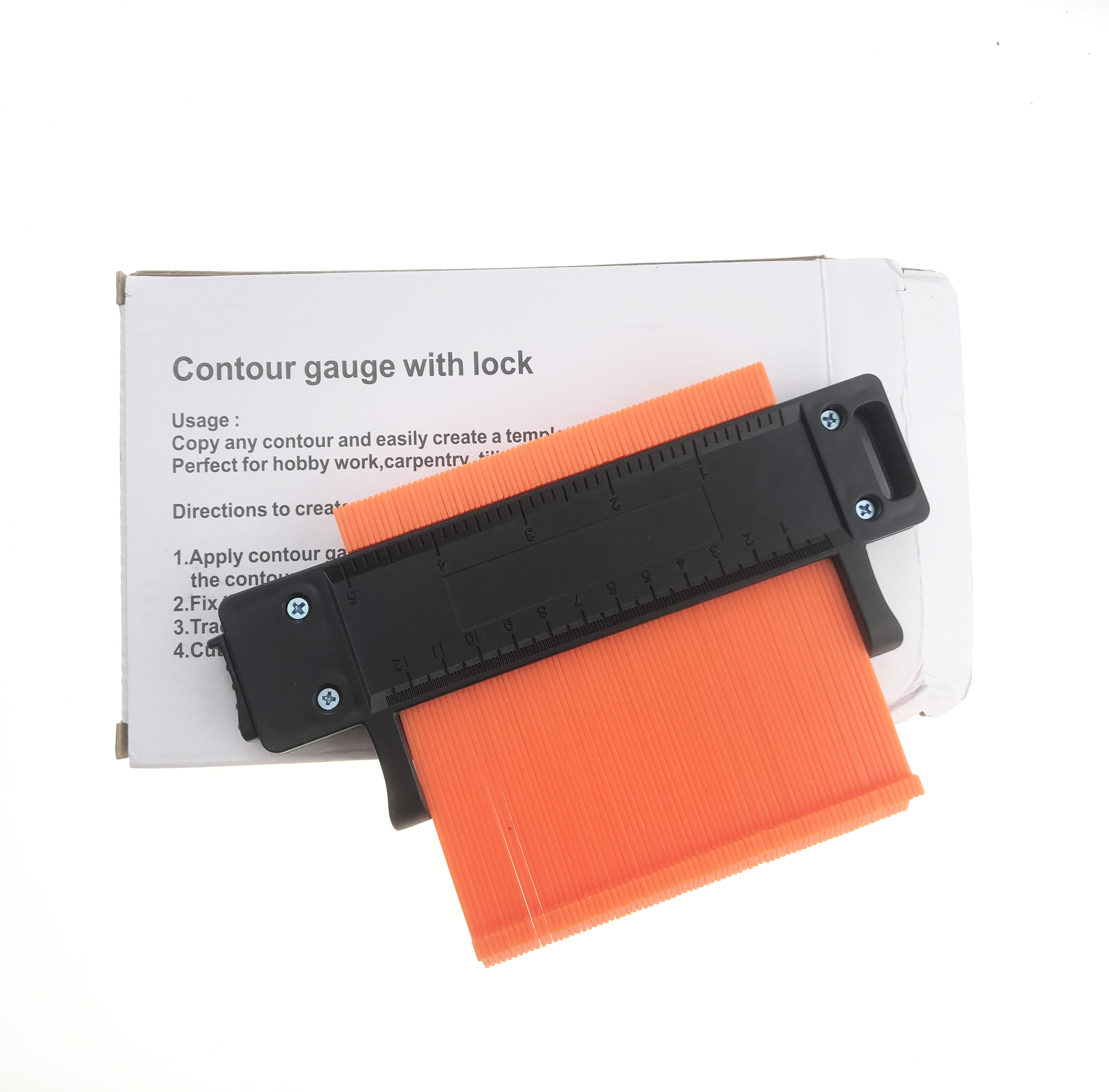 Upgraded Multifunctional Shape Contour Gauge WIth Lock Plastic Lockable Contour Gauge Tool