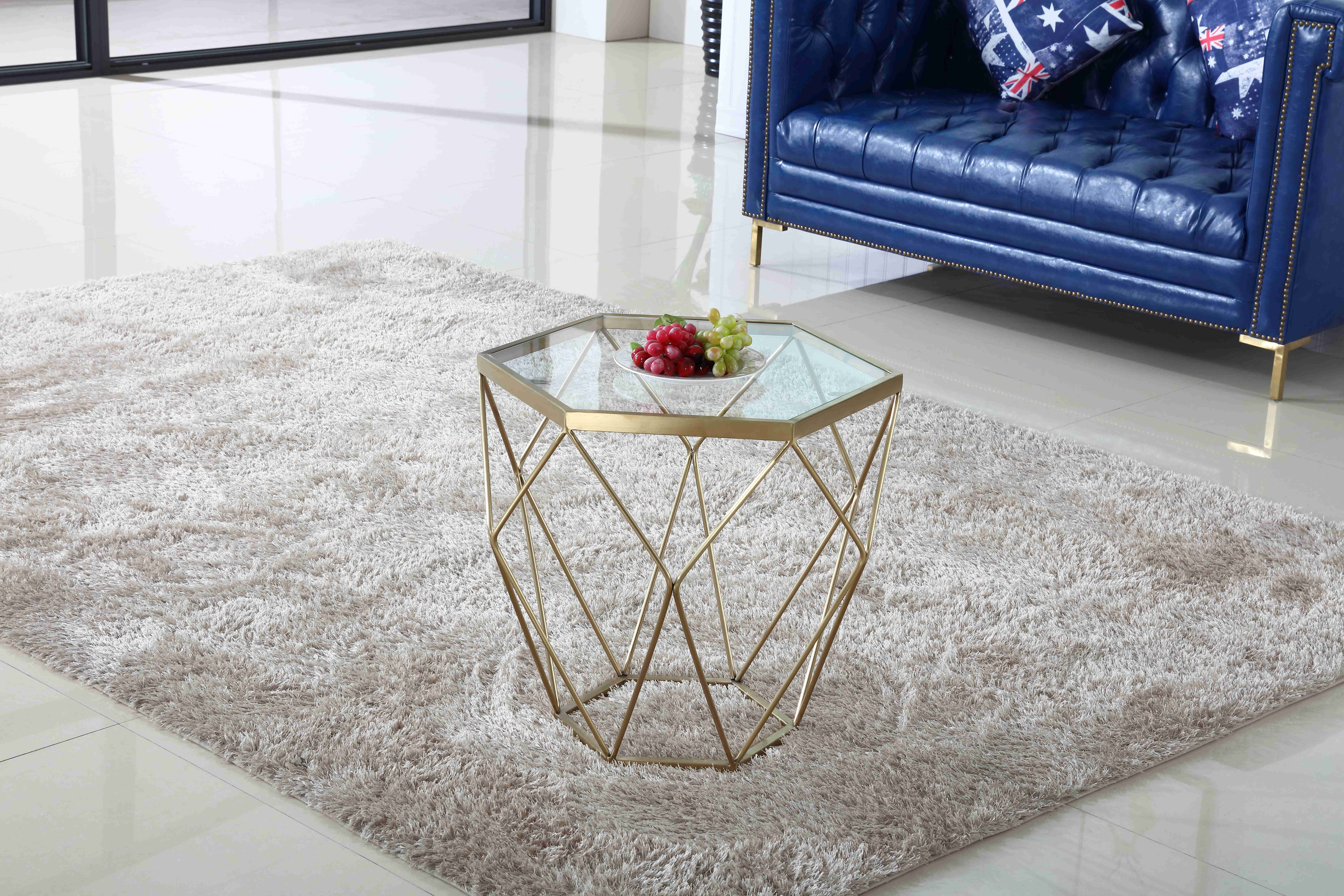 Stainless Steel Modern Glass Coffee Tables Stylish Tea Table Living Packing Pearl Room