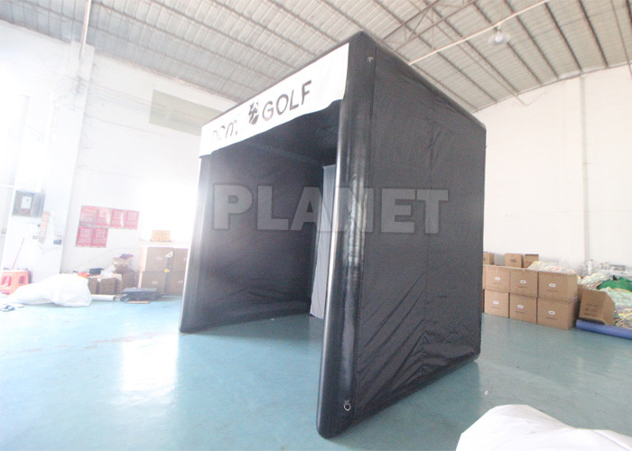 Indoor Sport PVC Air Sealed Black Inflatable Screen Golf Simulator Tent