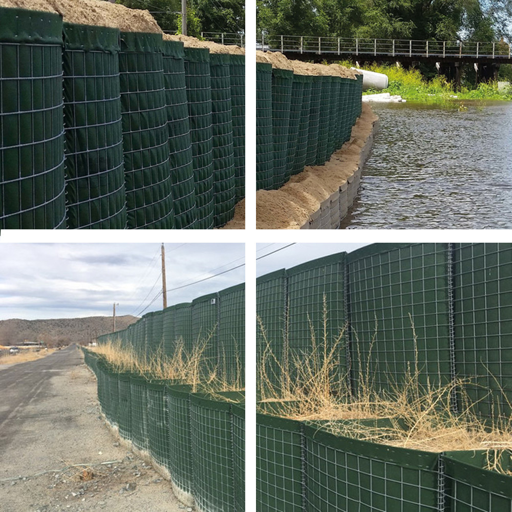 Military 4-6mm Customized Size Galvanized Defensive Barrier Galfan Geotextile Cloth For Flood Contro