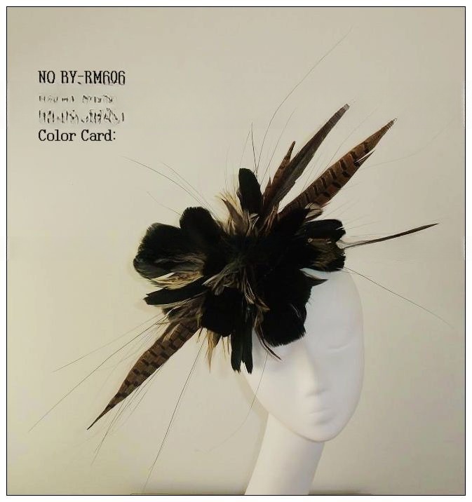 Shipping Party Decoration Ringneck Pheasant Feather Flower Mount with Wire Accessory