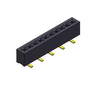 Female Header Connector 1.00mm Single Row SMT Type 1*2PIN To 1*40PIN H=2.10mm
