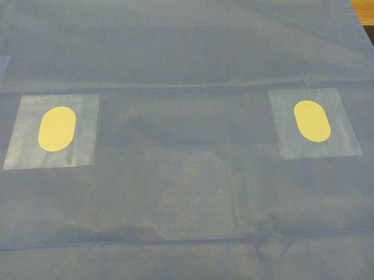 Angiography Drapes Pack with reinforced