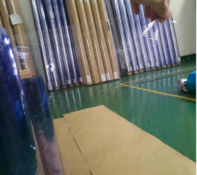 Normal Clear Packaging PVC Film 28kg 42PHR non sticky 0.2mm Thickness