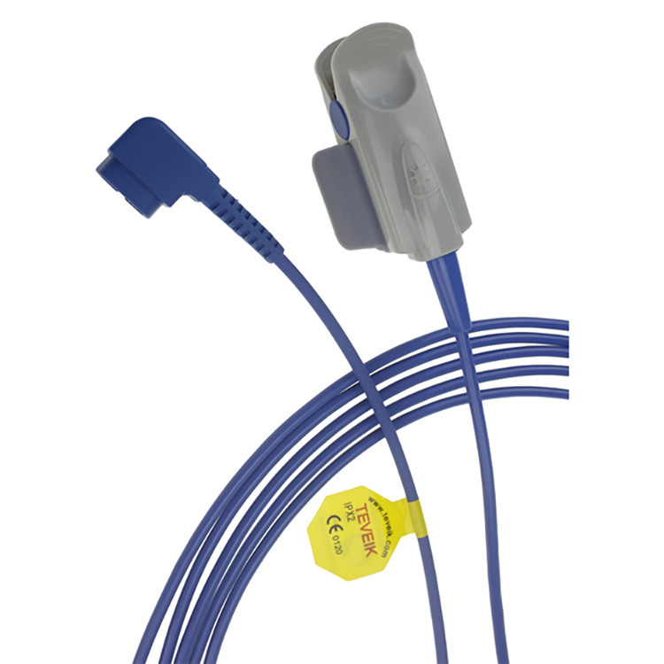 Patient Monitor Reusable Pulse Oximeter Probe With Pediatric Finger Clip CE ROHS Listed