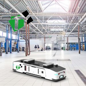 AGV Automated Guided Vehicle Maximum Speed Up To 1.5 M/s Telescopic Lift Docking