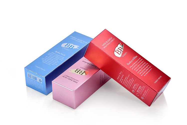 OEM Hot Foil Cosmetic Packaging Boxes Tuck Top Kraft Paper Printing