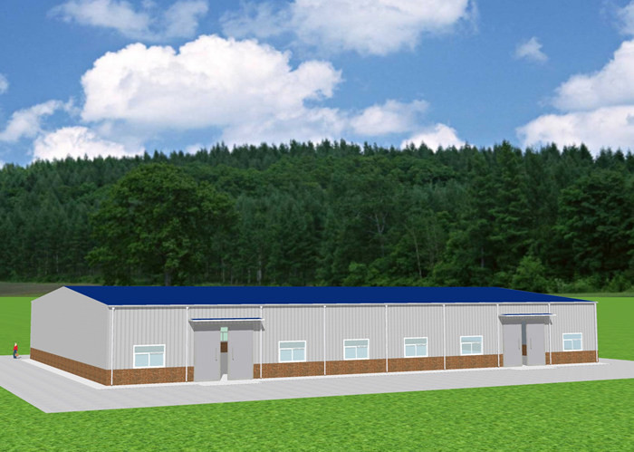 Fireproof Large Span Steel Structure Workshop Frame Prefabricated ISO9001