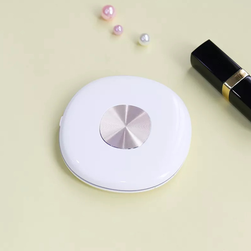 Portable Lighted Makeup Mirror, 1X/7X Magnification, Compact Magnifying Makeup Mirror with Daylight LED Ring Light