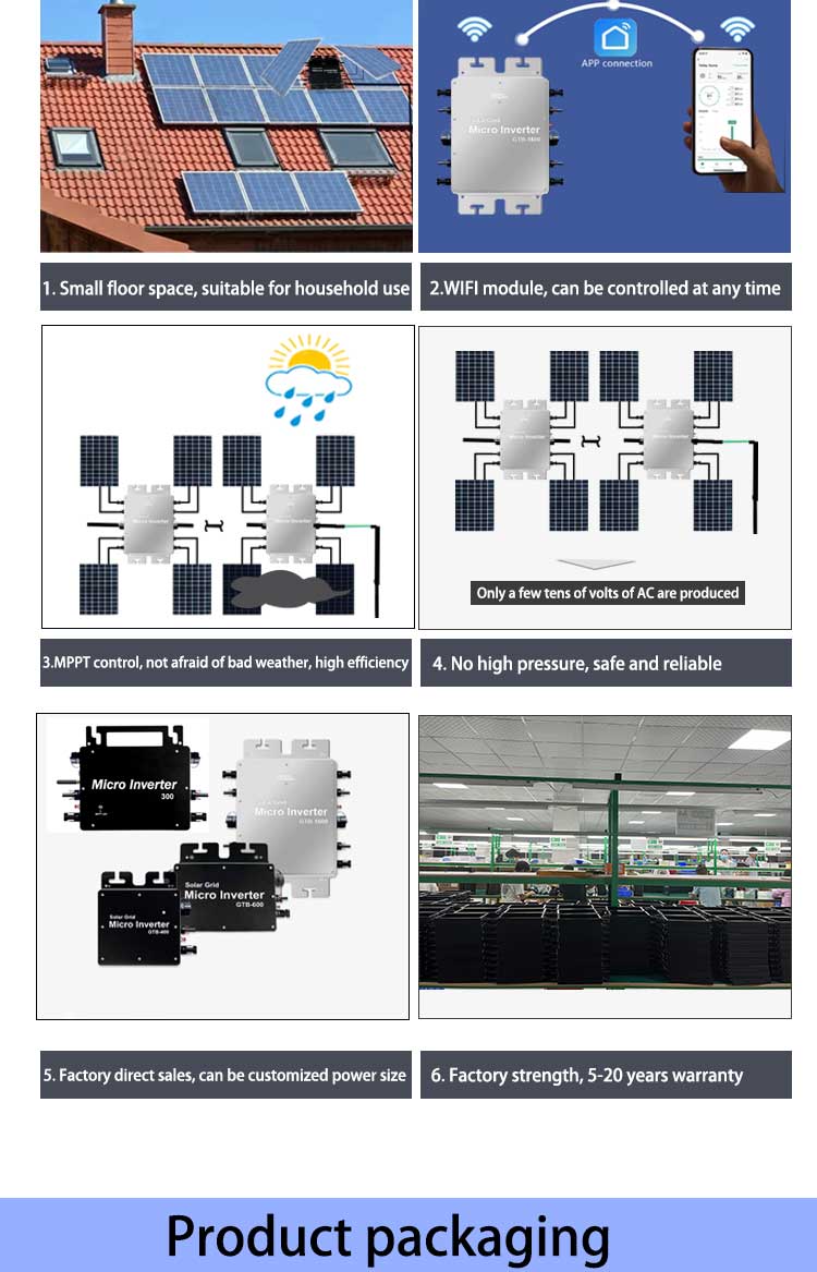 2Kw Photovoltaic Micro Inverter 2000W Solar Micro Inverter Plug Power Gateway Solar Power Micro Inverters