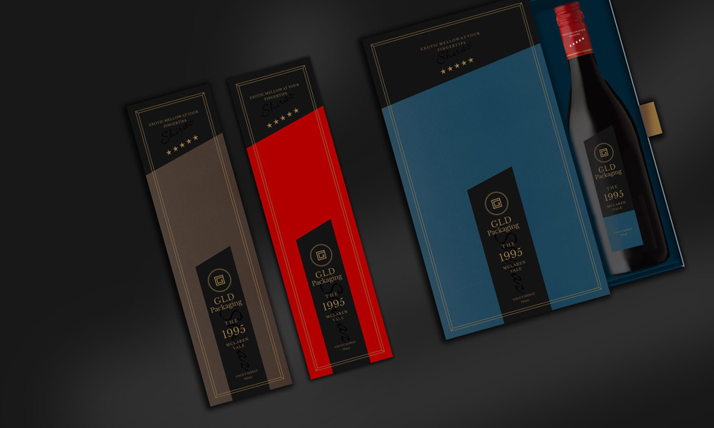 Drawer Style One Bottle Wine Gift Packaging Boxes CMYK Color