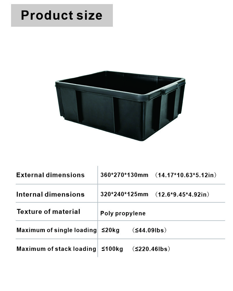 ISO9001 Certified Plastic Storage Basket with Metal Handle and Durable Crate Design