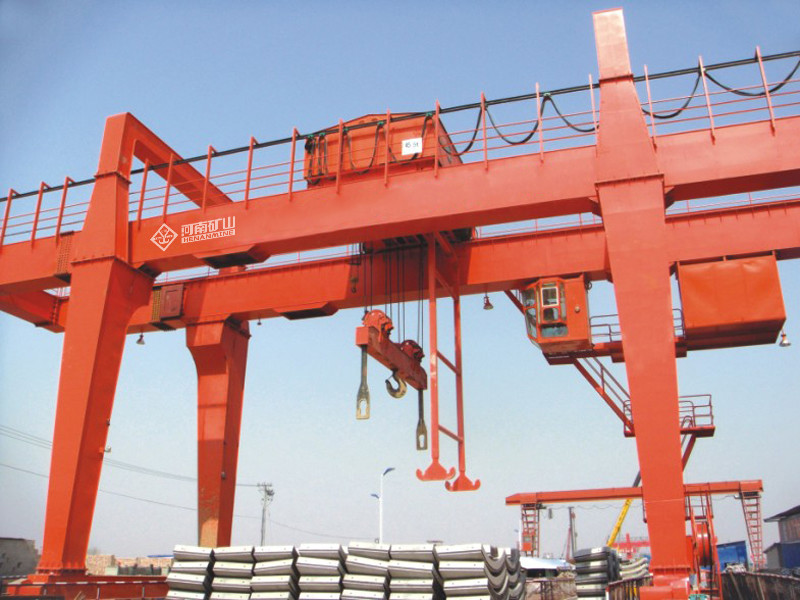 50 Ton MG Double Girder Gantry Crane Heavy Duty With Hook Shield Portal