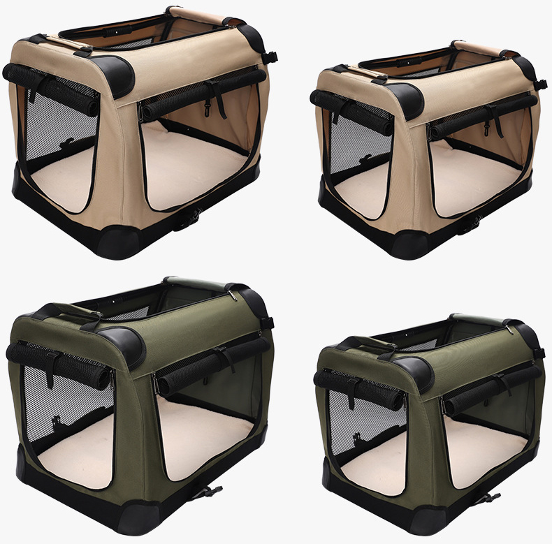Convenient and Portable Oxford Fabric Folding Pet Crate Kennel Carrier Bag with Removable Bracket