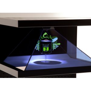 Tempered 3D Hologram Showcase 1 Year Warranty With LCD AD Player