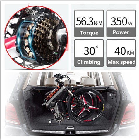 48V 350W Aluminium Alloy Frame Electric Bikes With Hidden Battery And Disc Brake