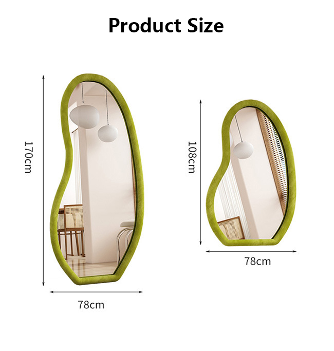 Custom Standing Arched Floor Mirror Full Length 78x108cm