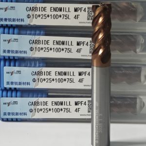  MPF4 Univeral 4 Flutes Flat End Mill 10mm Φ10x25x10Dx75mm for Cutting Low-Carbon Alloy Steel within Hardness HRC55-60 Manufactures