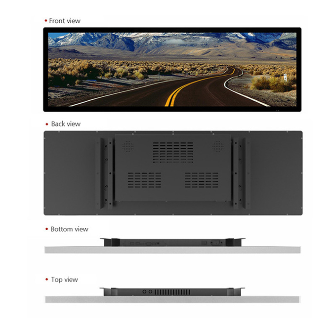 35.5" Stretched Bar Display Digital Signage 4G Or 5G Stretch Lcd Screen