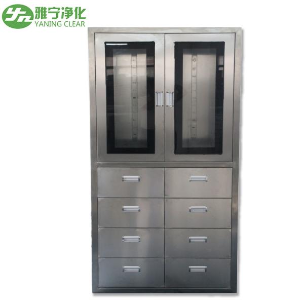 Stainless Steel Medical Cabinet With 8 Pcs Drawer Half Swing Door Adjustable