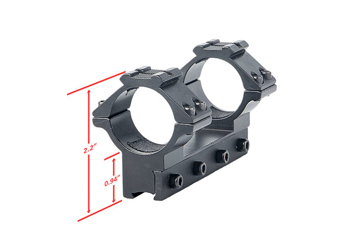 11mm Rail Size Tactical Scope Rings Full Alloy Metal With Quick Release Nut