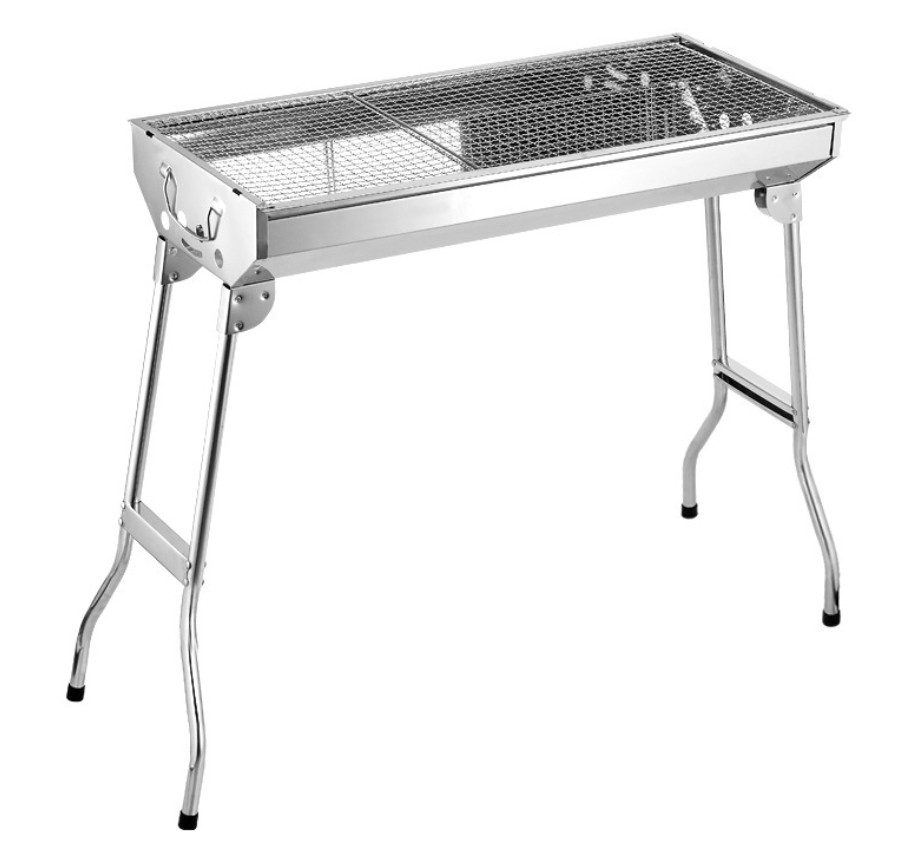 Thickened Large Stainless Steel Barbecue Outdoor Folding Barbecue BBQ Portable Barbecue