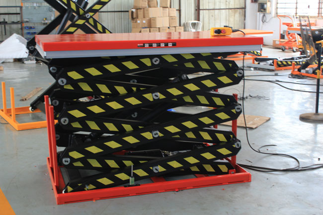 250 Kg 2500 Lb Electric Lift Tables Four Scissors High Height 165"