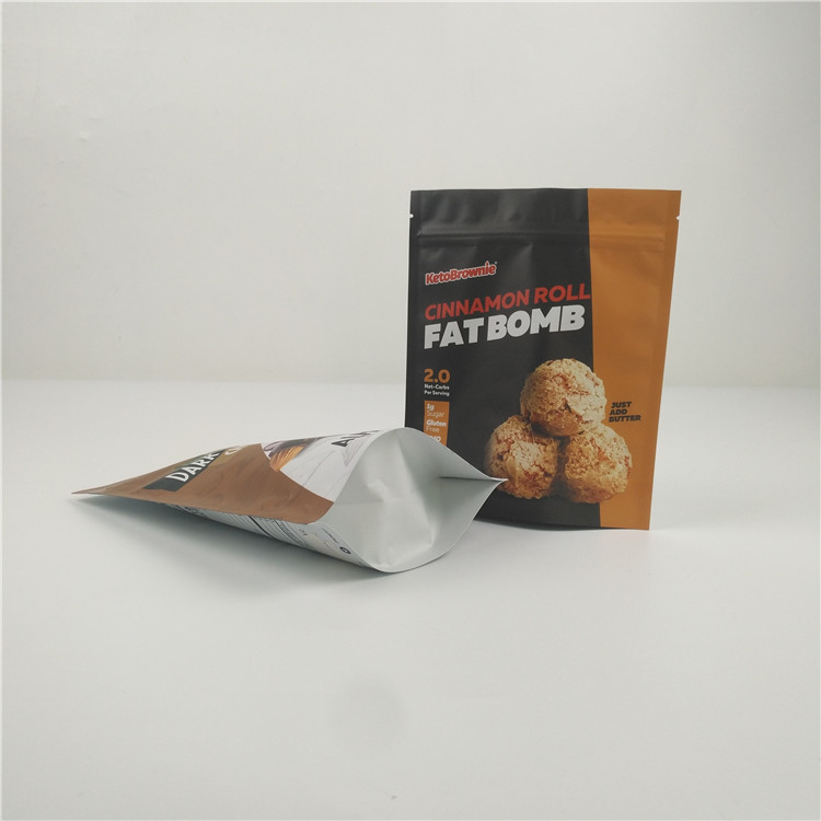 Food Grade Zipper Plastic Custom Printed Stand Up Pouches For Chocolate Bar