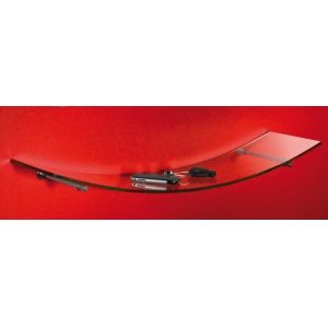 China Indoor Bent Tempered Glass Shelves Custom sizes Thermal stability on sale