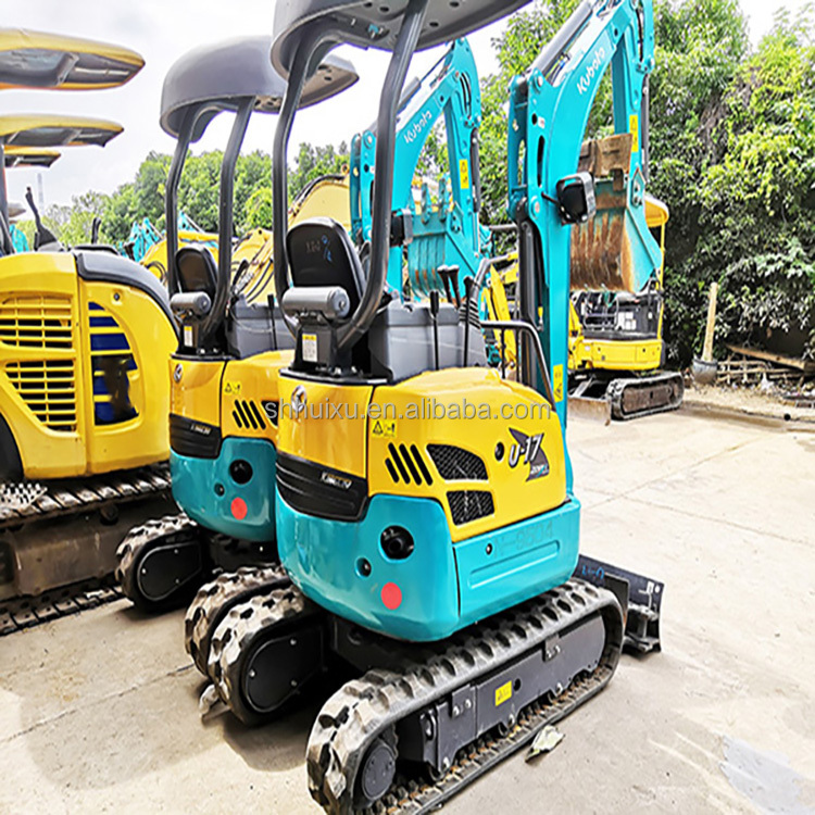 used 2T Kubota U17 hydraulic crawler excavator have high quality with a discount price on construction