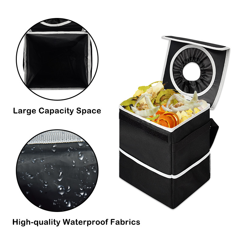 Grocery Car Organizer Bags Waterproof Truck Bed Storage Bag Box Can Bin 8x6x10"