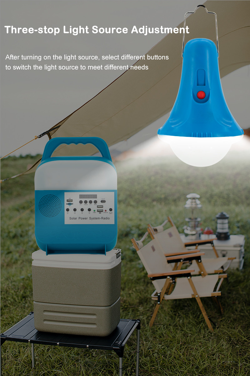 Compact And Waterproof Solar Lighting Kits Portable LED Home Power