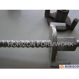 Formwork tie rod and threaded bar