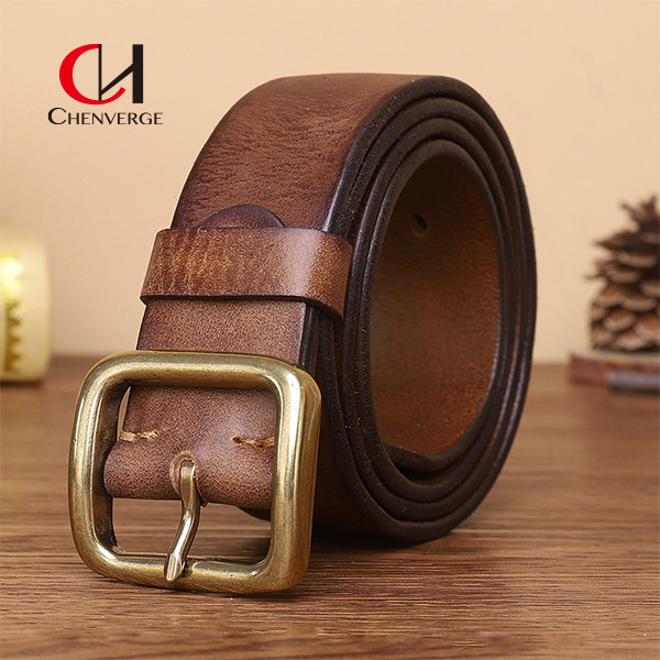130CM Business Leather Belt Standard Size Top Layer Cowhide Men'S Belt