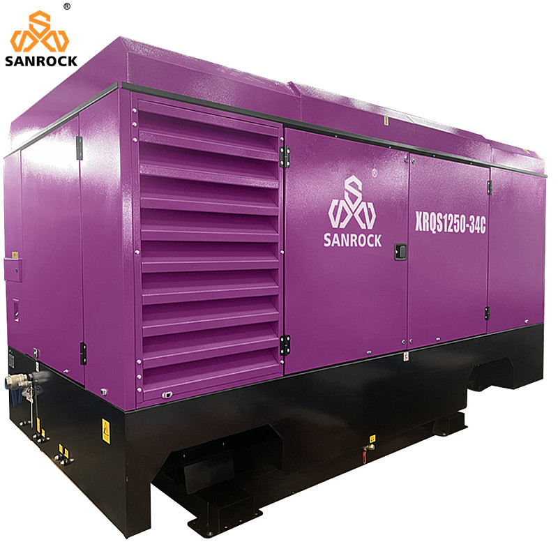 35m3/min SANROCK Portable Screw Air Compressor Machine Mining Direct Driven Screw Air Compressor For Sale